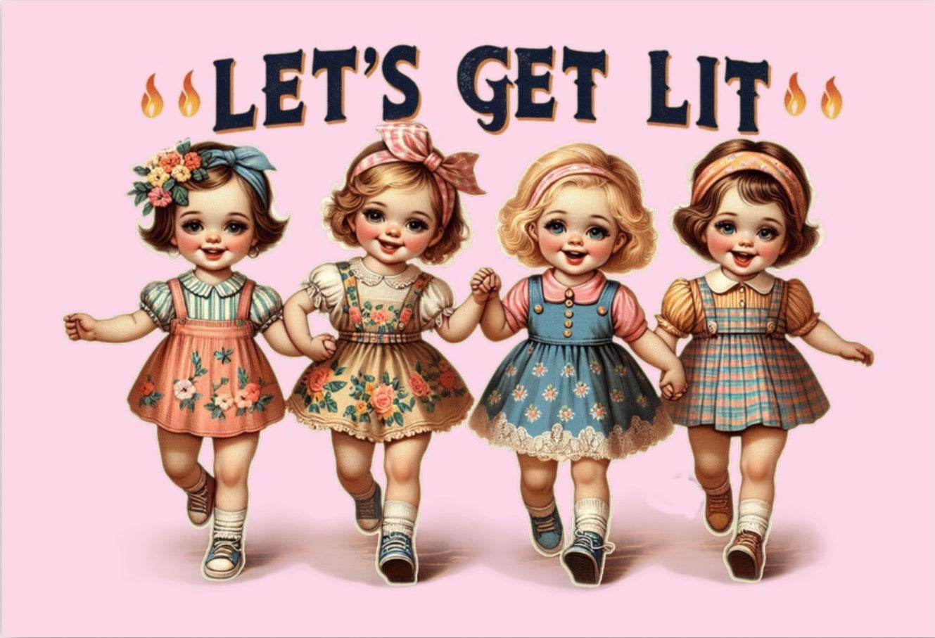 Best Friends,Let’s Get Lit. On a 2”x3” Metal Refrigerator Magnet.A Magnet For Him or Her..