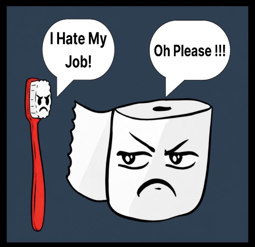 I Hate My Job,Oh Please. On a 2.5” Square Metal Funny Refrigerator Magnet.