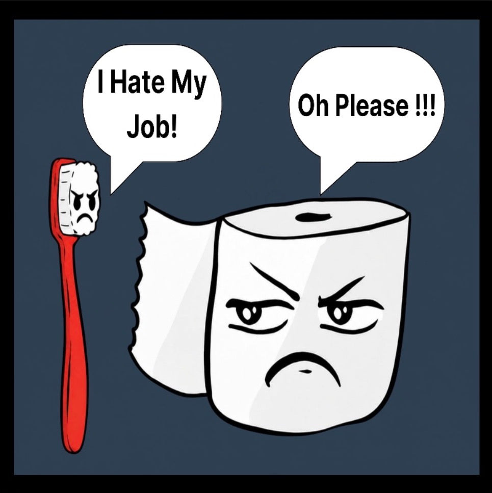 I Hate My Job,Oh Please. On a 2.5” Square Metal Funny Refrigerator Magnet.