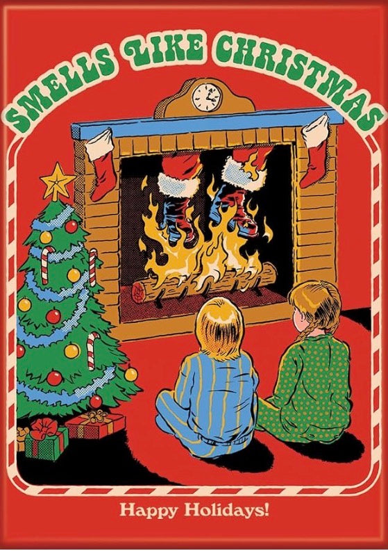 Smells Like Christmas On a 2.5”x 3.5” Metal Refrigerator Magnet.