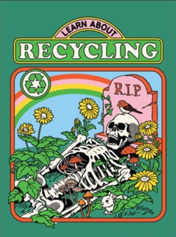 Learn About Recycling On a 2.5”x 3.5” Metal Refrigerator Magnet